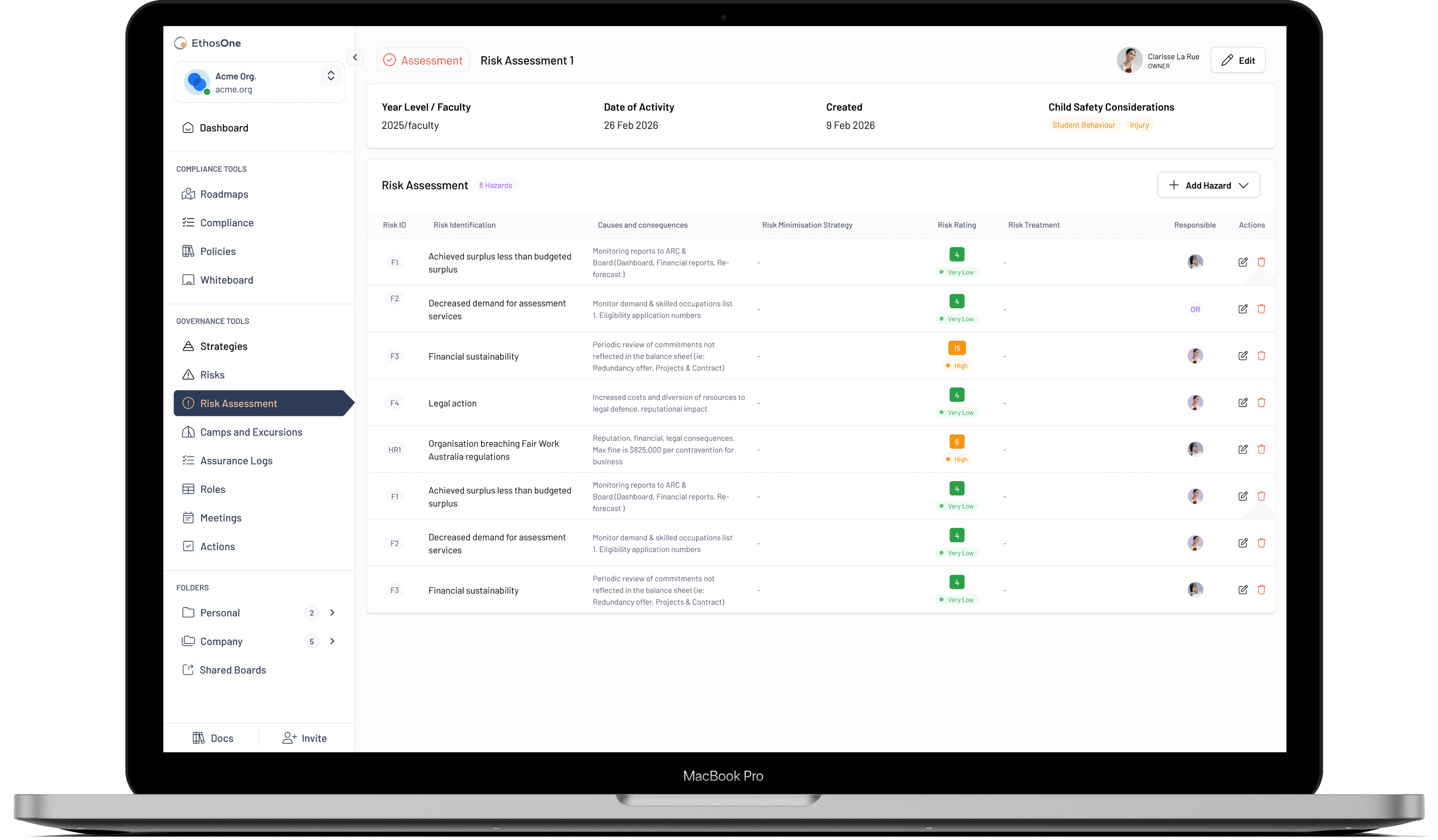 Deputy workspace showing live site register, evidence pane and incident timeline in a single view.