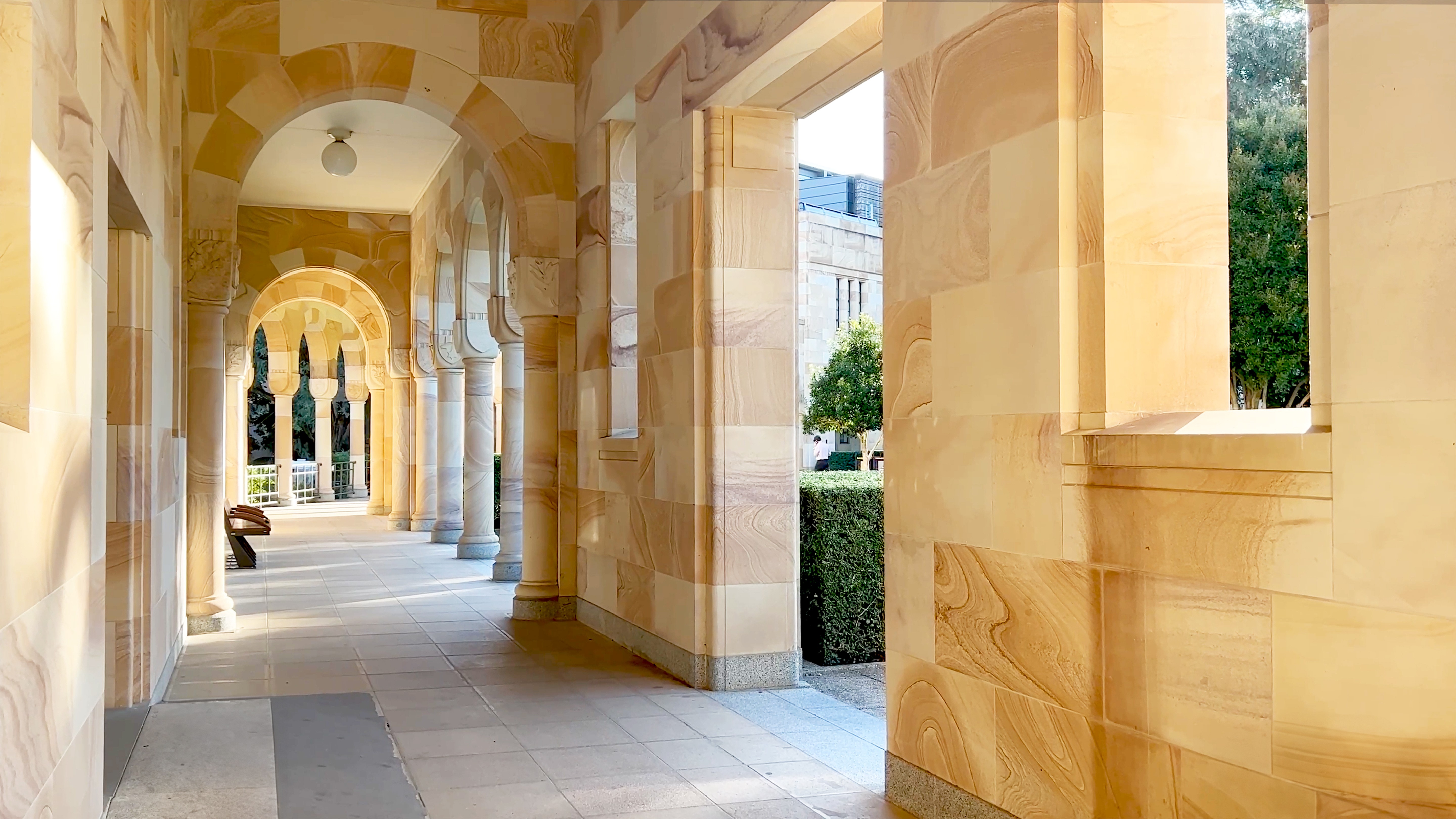 A long colonnade suggesting the scale of a portfolio.